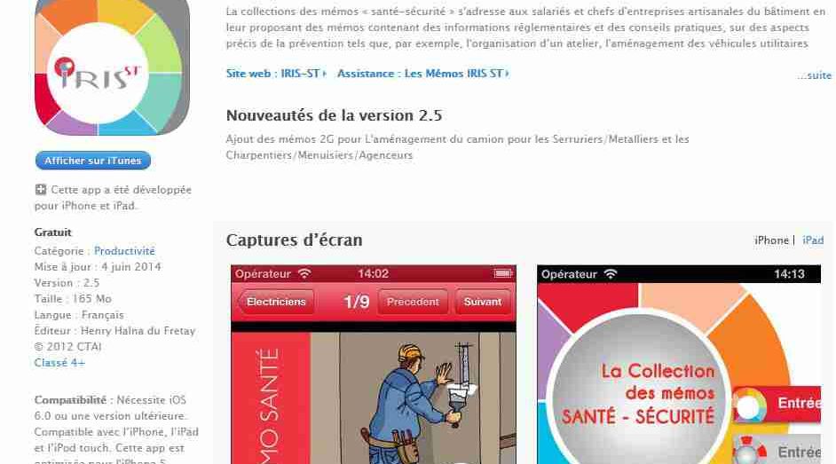 Application Smartphone "Les mémos"